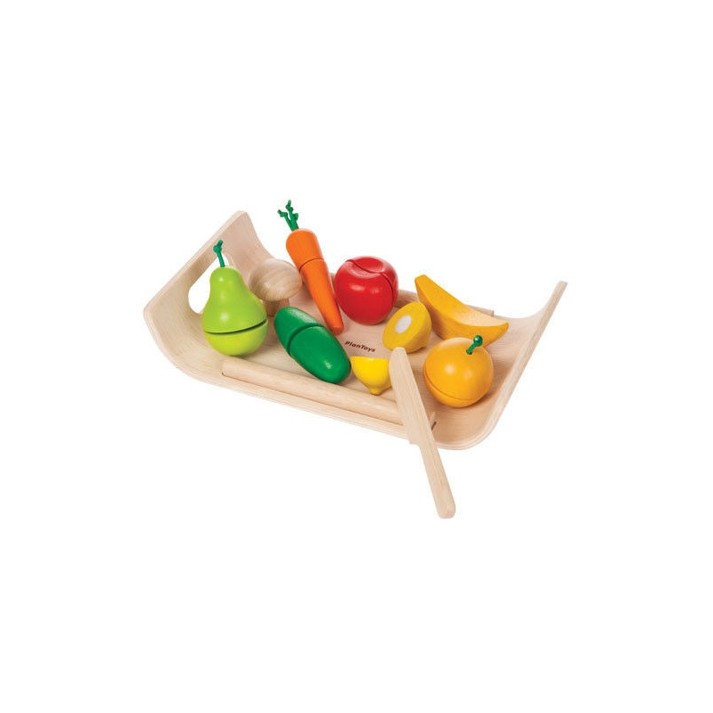 PLAN TOYS Owoce i warzywa na tacy