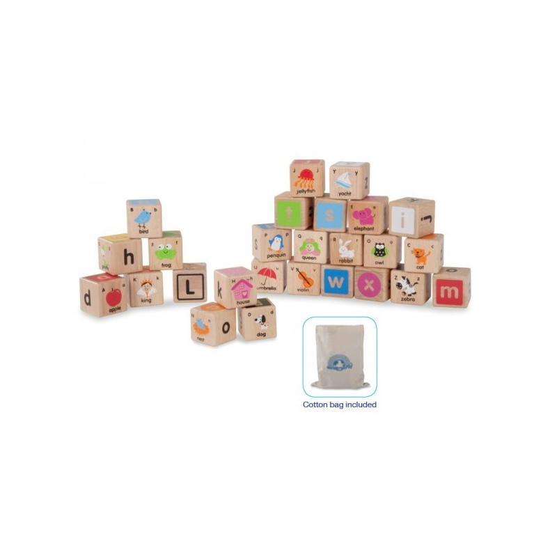 WONDERWORLD Drewniane klocki ABC