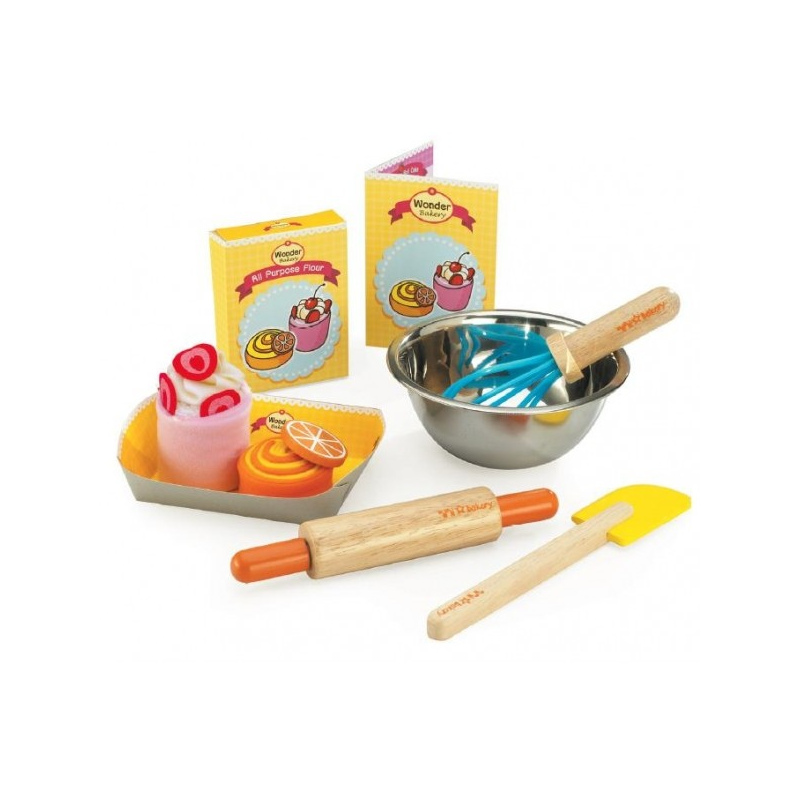WONDERWORLD Drewniany zestaw do wypieków