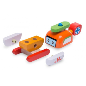 WONDERWORLD Drewniany helikopter - Zbuduj sam