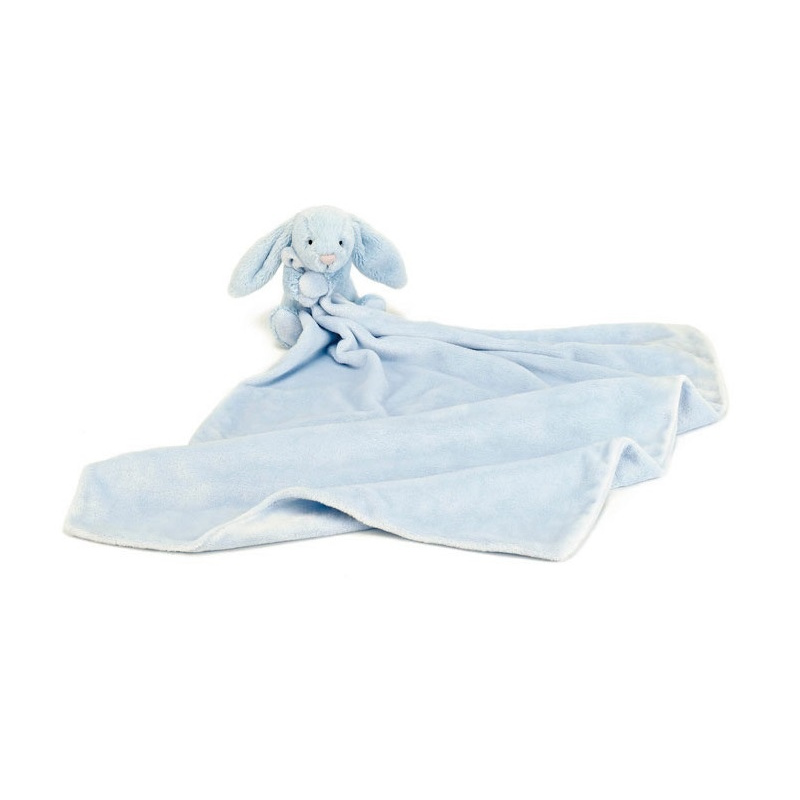 JELLYCAT Niebieski kocyk z przytulanką "Bashful Bunny"