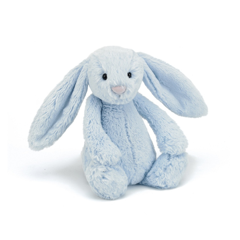 JELLYCAT Niebieski króliczek Bashful Bunny (średni 28 cm)