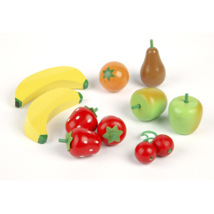 TIDLO Drewniany zestaw - Owoce na sałatkę