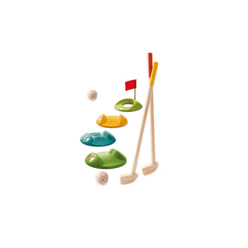 PLAN TOYS Drewniany mini golf - duży zestaw