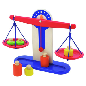 PINTOY Drewniana waga szalkowa