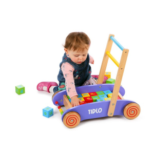 TIDLO Wózek z klockami ABC