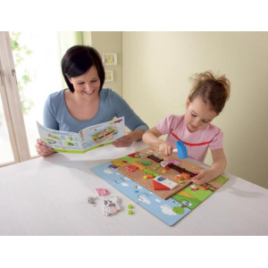 HABA Przybijanka z puzzlami - Na farmie