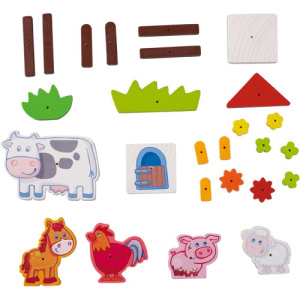 HABA Przybijanka z puzzlami - Na farmie