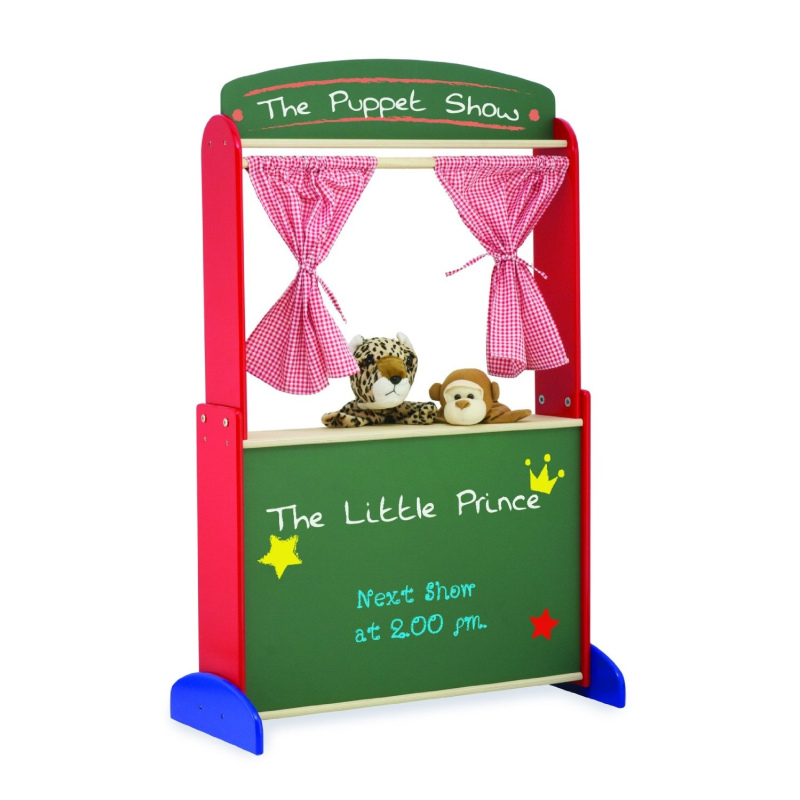 PINTOY Drewniany teatrzyk kukiełkowy