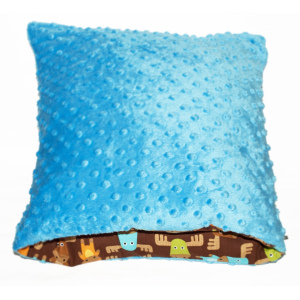 TWINNIES Poduszka czterostronna Łosie - Minky Niebieski