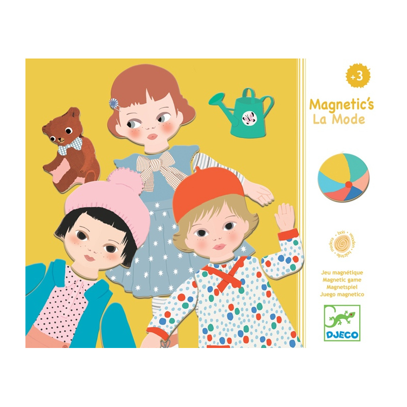 DJECO Drewniana ubieranka magnetyczna - Moda 