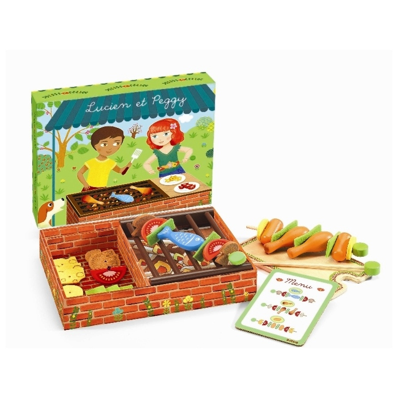 DJECO Drewniany grill z szaszłykami