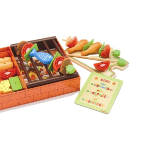 DJECO Drewniany grill z szaszłykami