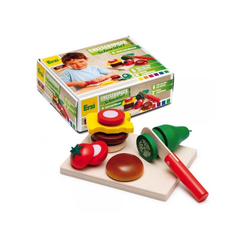 Cheeseburger - drewniany zestaw