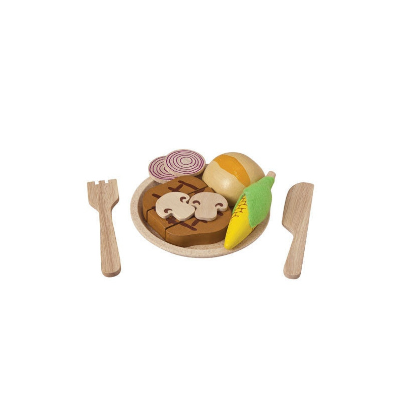 PLAN TOYS Stek - drewniany zestaw