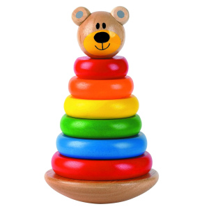 TIDLO Drewniana piramida "Miś"