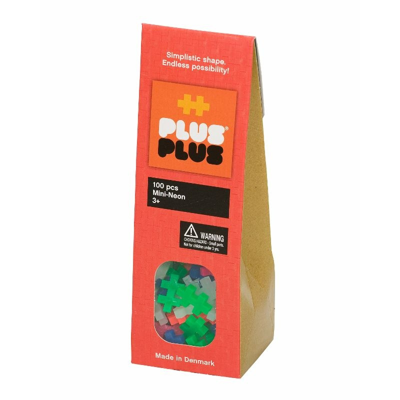 PLUS-PLUS Klocki - zestaw 100szt. mini neon