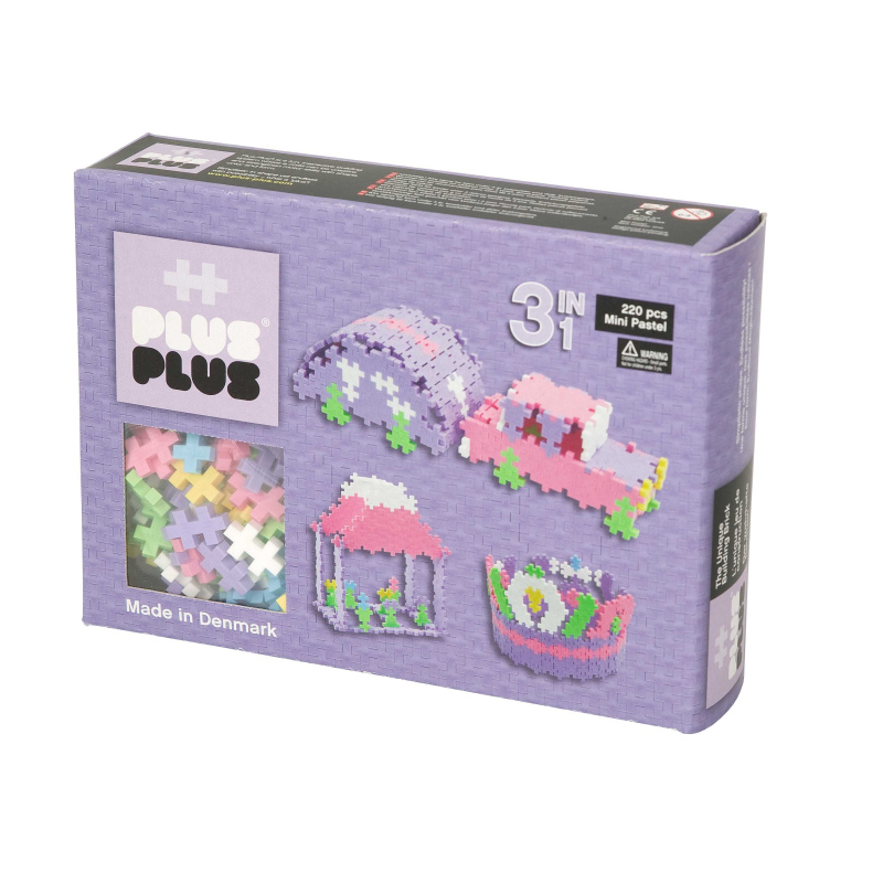 PLUS-PLUS Klocki mini pastel 3w1 - zestaw 220 szt.