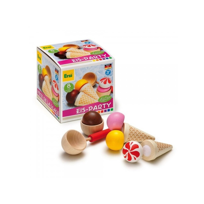 ERZI Lody na gałki - zestaw drewniany