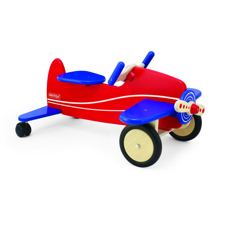 PINTOY Drewniany jeździk - samolot