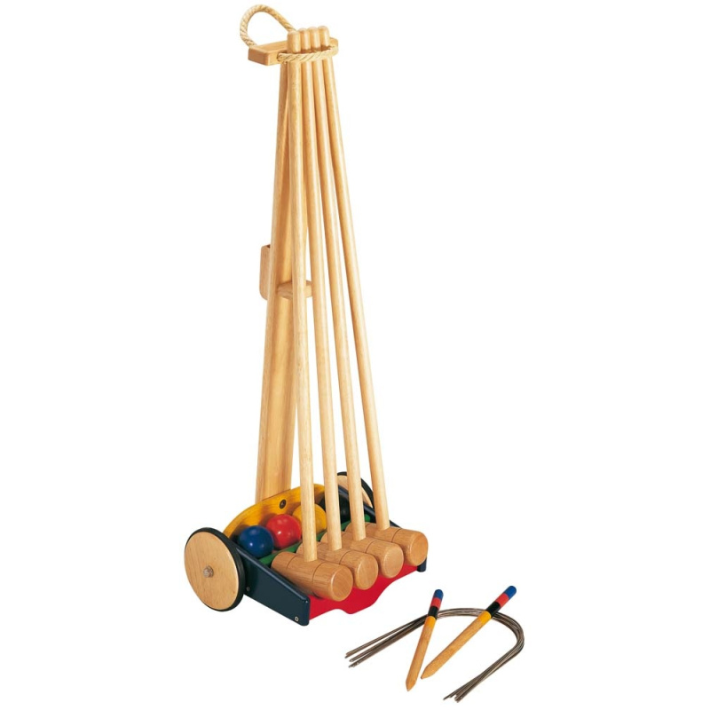PINTOY Krykiet drewniany - zestaw dla 4 graczy