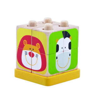 WONDERWORLD Drewniana układanka z klocków "Safari"