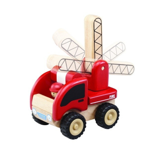 WONDERWORLD Drewniane autko policyjne Piesek