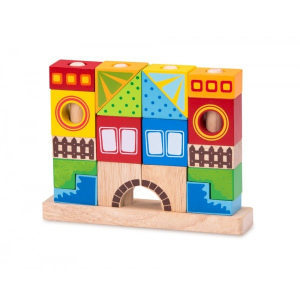 WONDERWORLD Fantazyjne drewniane klocki nakładane