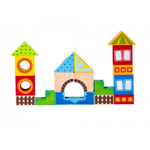 WONDERWORLD Fantazyjne drewniane klocki nakładane