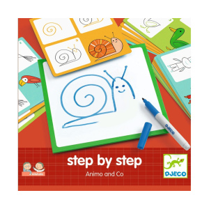 DJECO Eduludo Nauka Rysowania krok po kroku - Zwierzątka