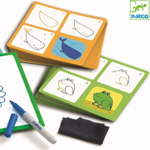 DJECO Eduludo Nauka Rysowania krok po kroku - Zwierzątka