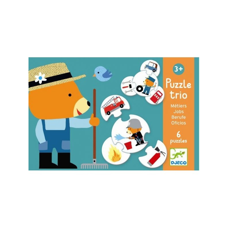 DJECO Puzzle Trio dla najmłodszych - Zawody