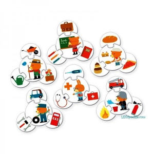 DJECO Puzzle Trio dla najmłodszych - Zawody