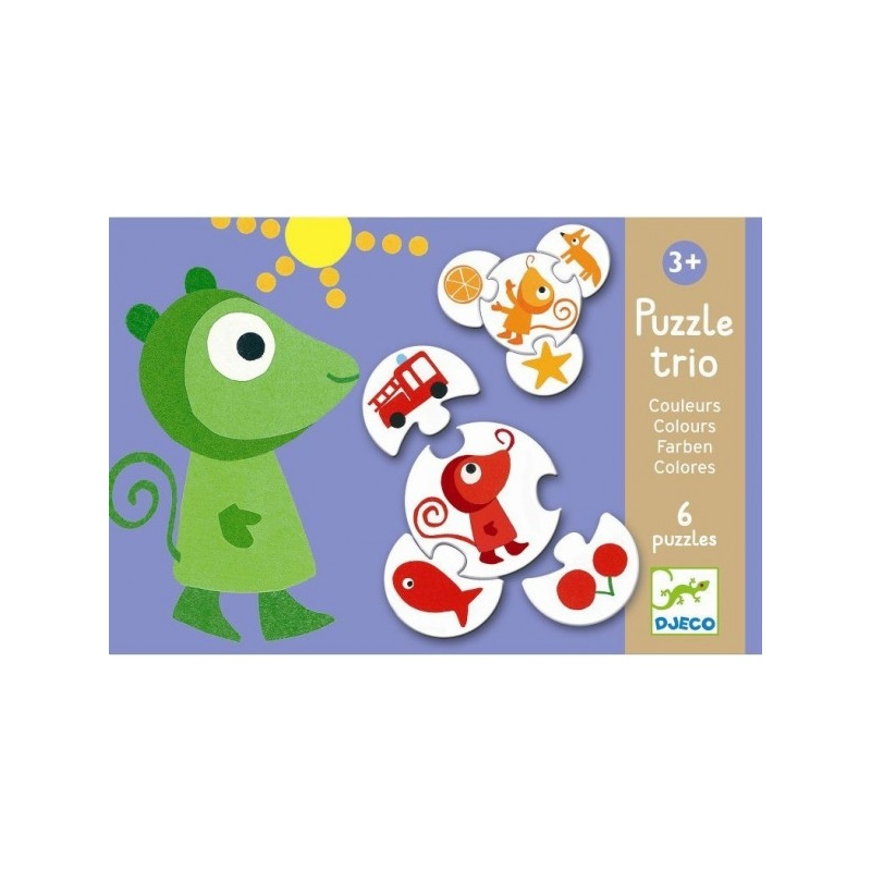 DJECO Puzzle Trio dla najmłodszych - Kolory