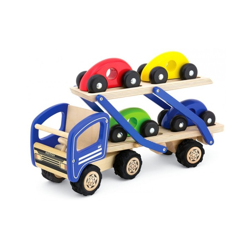 PINTOY Drewniana autolaweta dwupoziomowa