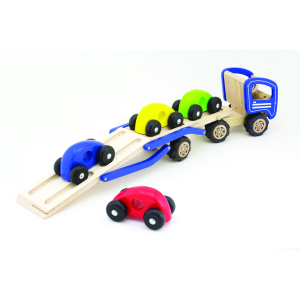 PINTOY Drewniana autolaweta dwupoziomowa