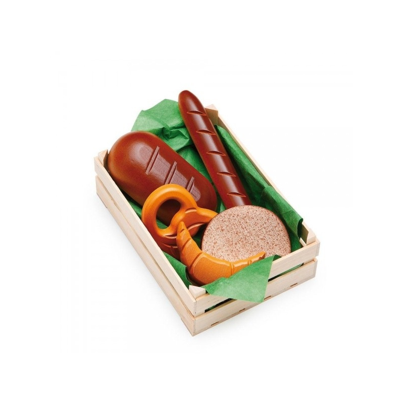 ERZI Pieczywo w skrzynce - drewniany zestaw