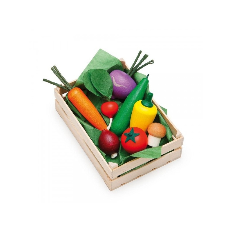 ERZI Warzywa w skrzynce - drewniany zestaw