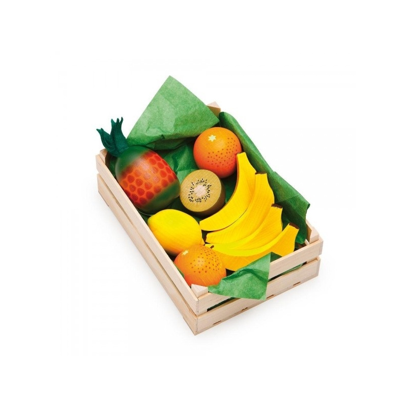 ERZI Owoce w skrzynce - drewniany zestaw południowe