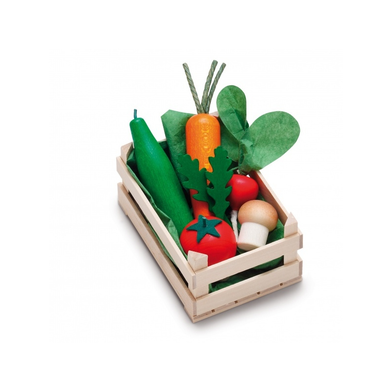 ERZI Warzywa w skrzyneczce - drewniany zestaw