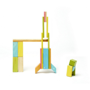 TEGU Drewniane klocki magnetyczne zestaw 24 elementy TINTS