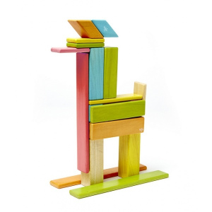 TEGU Drewniane klocki magnetyczne zestaw 24 elementy TINTS