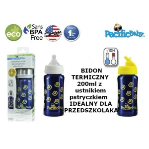PACIFICBABY Bidon termiczny granatowy 200ml z ustnikiem składanym 