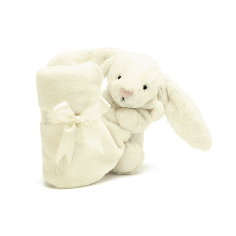 JELLYCAT Kremowy kocyk z przytulanką "Bashful Bunny"