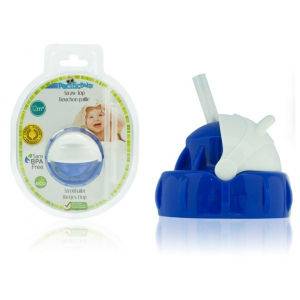 PACIFICBABY Bidon termiczny zielony 200ml z niebieskim ustnikiem słomką 