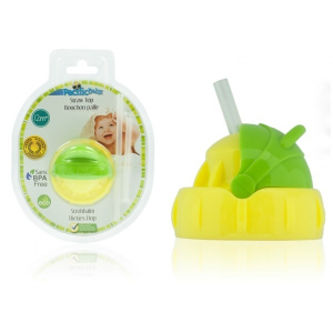 PACIFICBABY Bidon termiczny zielony 200ml z żółtym ustnikiem słomką 