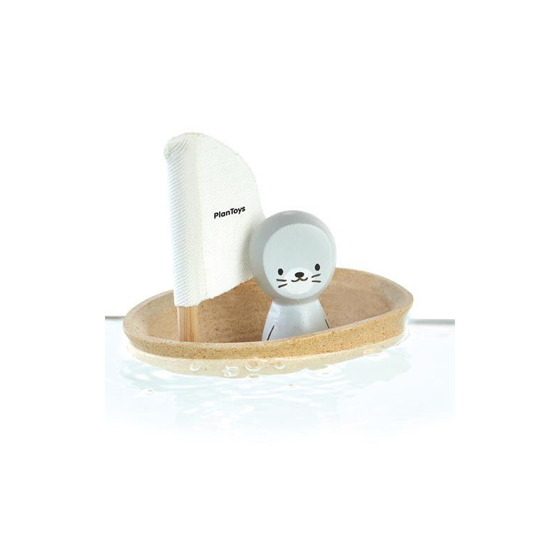 PLAN TOYS Żaglówka z foczką - zabawka do kąpieli