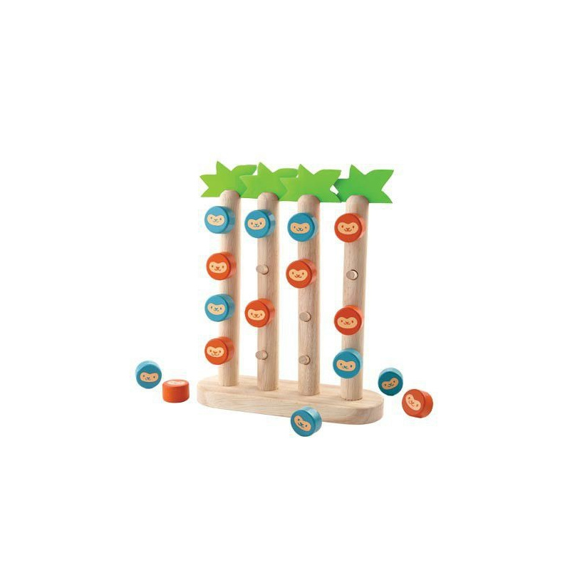 PLAN TOYS Gra cztery w rzędzie małpki