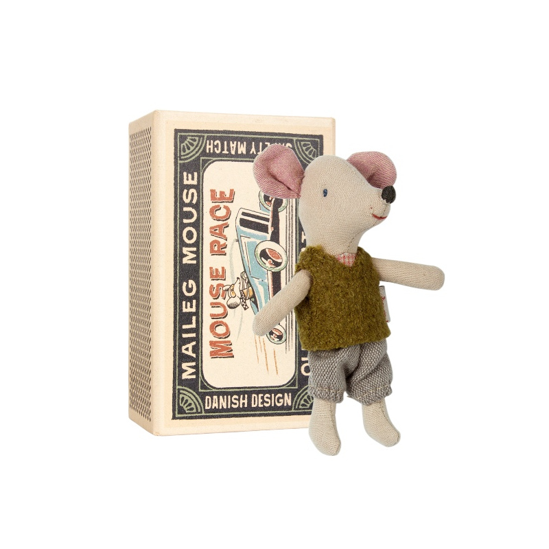 MAILEG Przytulanka Myszka - Mouse, Little brother in box