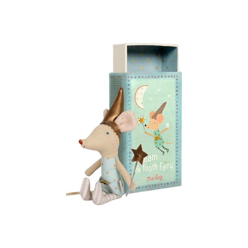 MAILEG Przytulanka Myszka - Mouse, Tooth fairy in box, boy